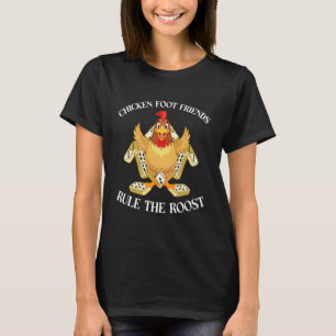 T-shirt Joueur de Dominos Pied de Poulet Jeu de Dominos Dr