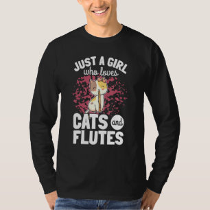 T-shirt Joueur de Flûte Jouer Chat Joueur de Flûte Dit Flu