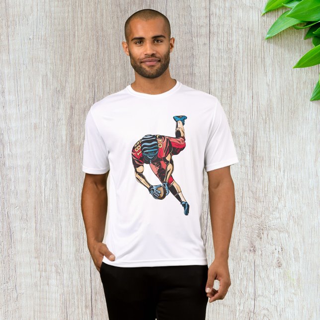 T-shirt Joueur de football américain dynamique tactile (Créateur téléchargé)