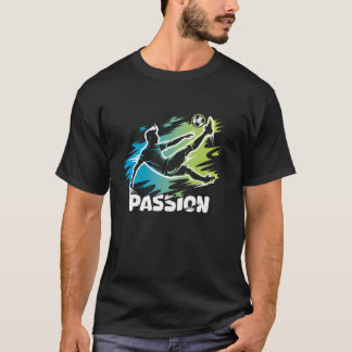 T-shirt Joueur de football avec passion - Rétraction dynam