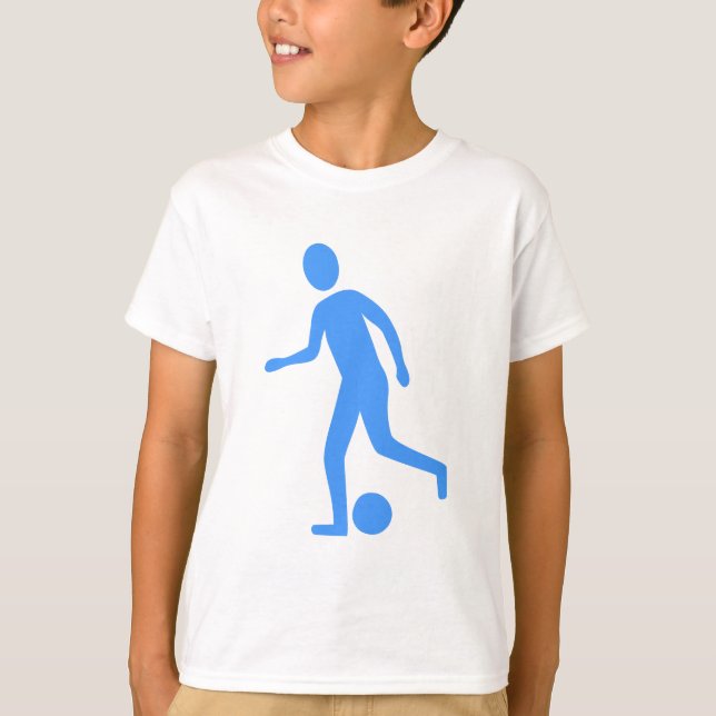 T-shirt Joueur de football - Bébé bleu (Devant)