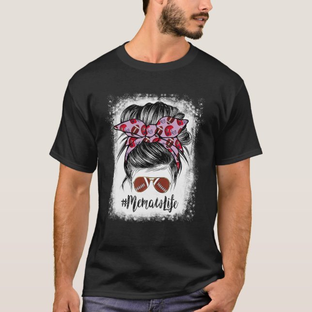 T-shirt Joueur de football Bun Bleached Memaw Life (Devant)