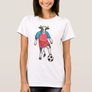 T-shirt Joueur de football Cow Football Sports