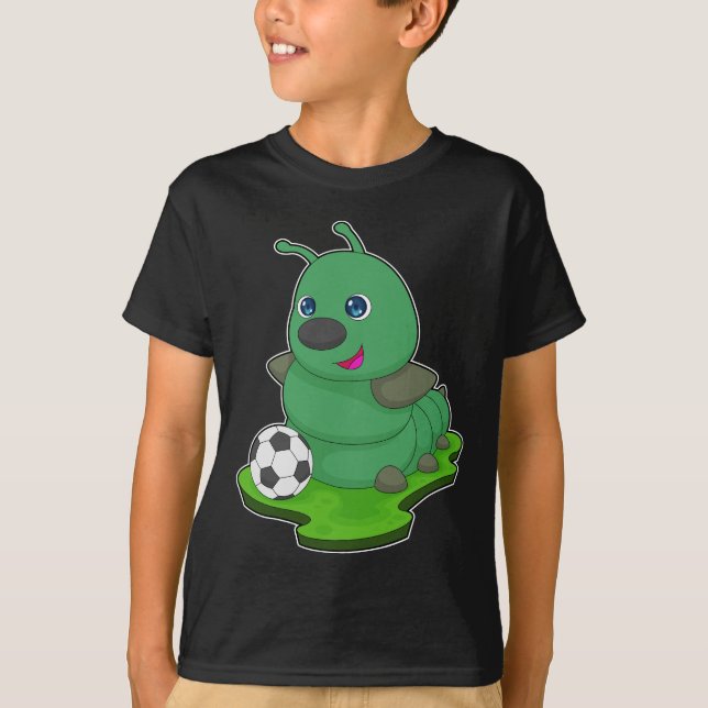 T-shirt Joueur de football de chenille (Devant)