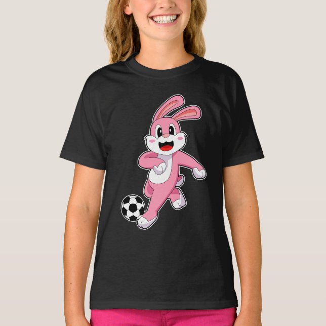T-shirt Joueur de football de lapin Football (Devant)
