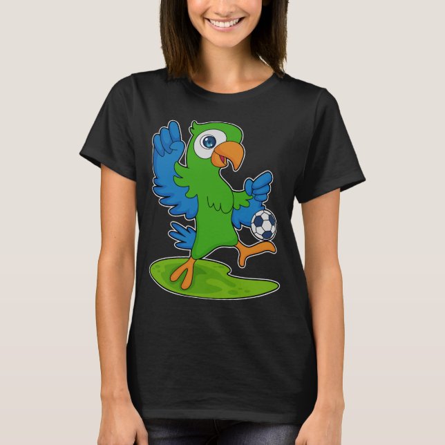 T-shirt Joueur de football de perroquet Soccer (Devant)