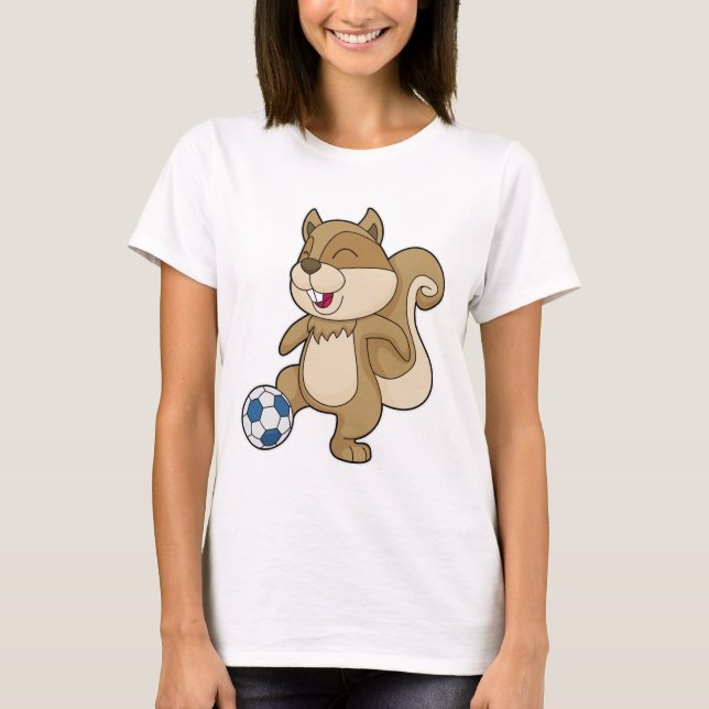 T-shirt Joueur de football d'écureuil (Devant)