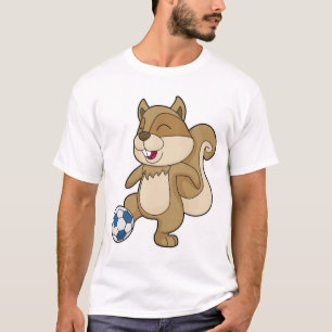 T-shirt Joueur de football d'écureuil