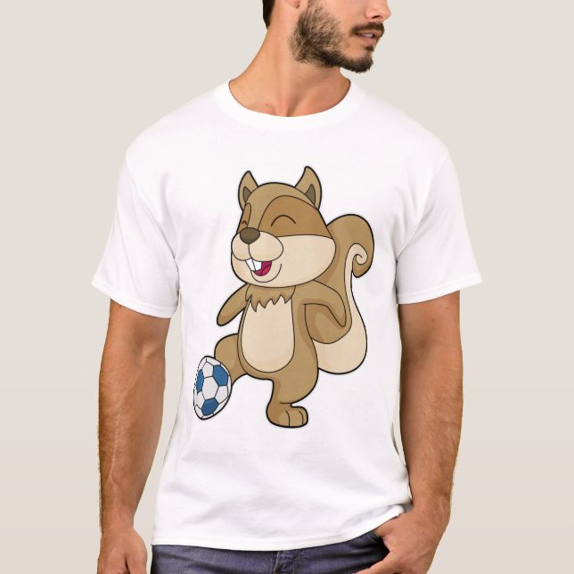 T-shirt Joueur de football d'écureuil (Devant)
