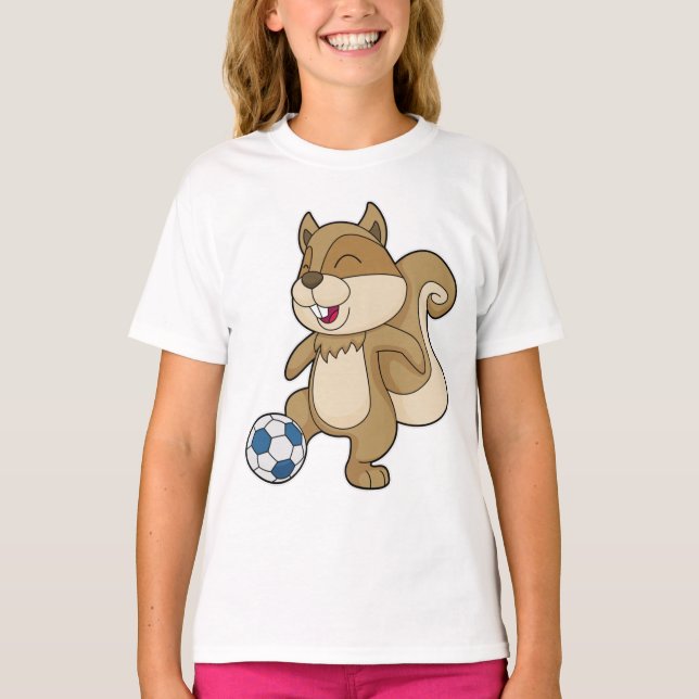 T-shirt Joueur de football d'écureuil (Devant)