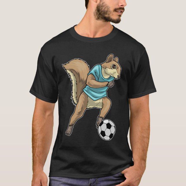 T-shirt Joueur de football d'écureuil (Devant)