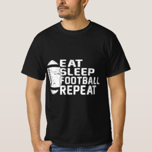T-shirt Joueur de football Dormir Football Répéter Aimer F