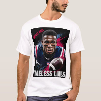 T-shirt Joueur de football dynamique Portrait Vies intempo