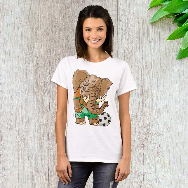 T-shirt Joueur de football éléphant Funny Sport animal (Créateur téléchargé)