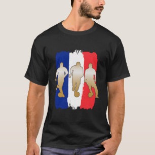 T-shirt Joueur de football France Drapeau Football