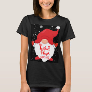 T-shirt Joueur de football Gnome Matching Famille Christma