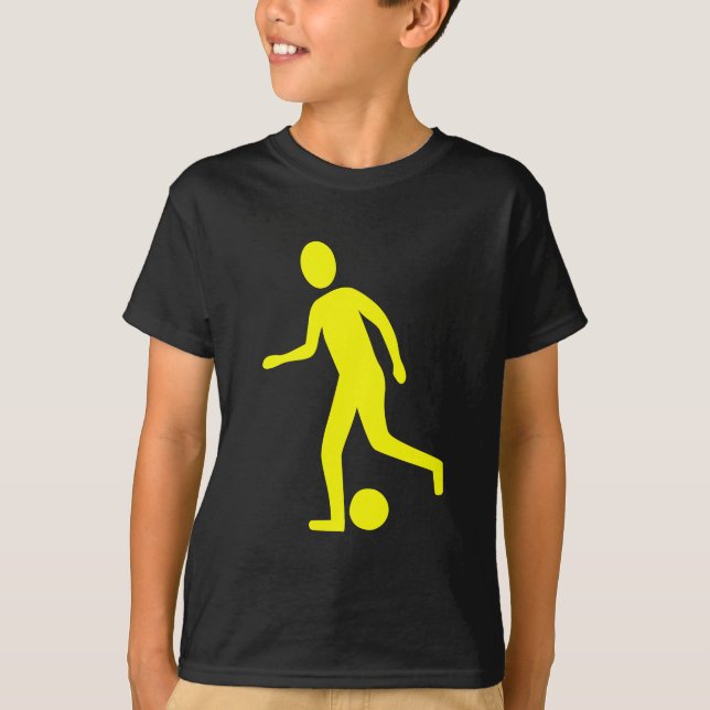 T-shirt Joueur de football - Jaune (Devant)
