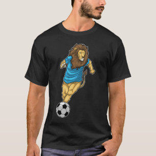 T-shirt Joueur de football Lion Soccer