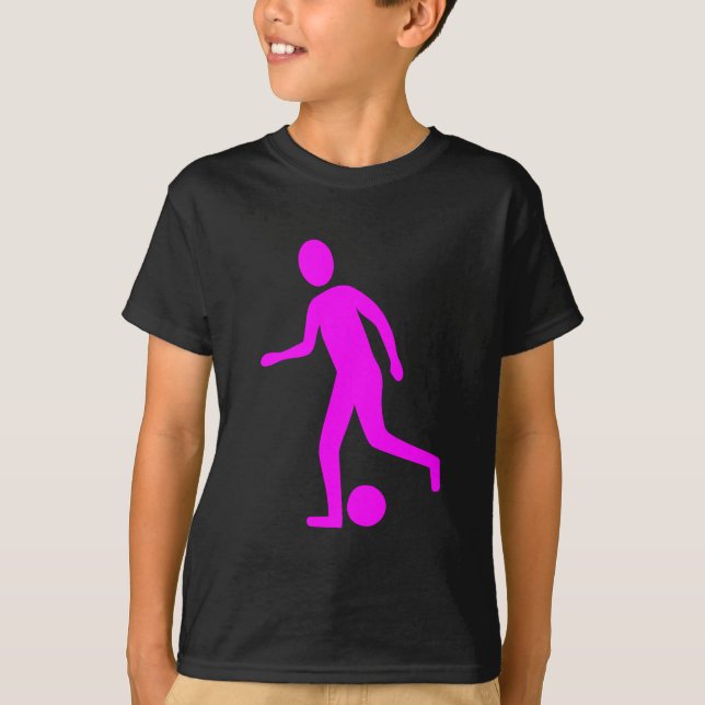T-shirt Joueur de football - Magenta (Devant)