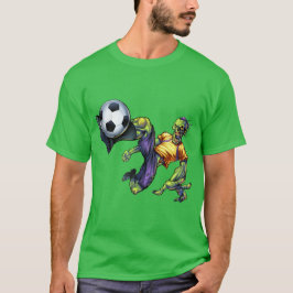T-shirt Joueur de football masculin Zombie Scary Halloween