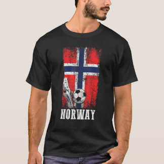 T-shirt Joueur de football norvégien patriotique Norvège D