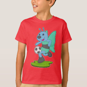 T-shirt Joueur de football papillon Soccer