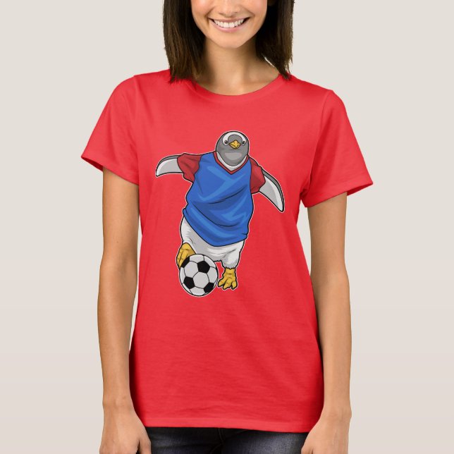 T-shirt Joueur de football Penguin (Devant)