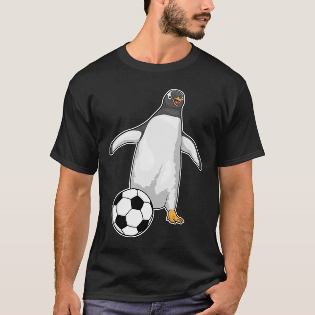 T-shirt Joueur de football Penguin (Devant)