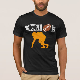 T-shirt Joueur de football senior avec silhouette orange