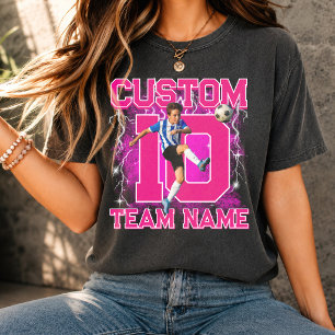 T-shirt Joueur de football senior personnalisé, nom et num