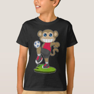 T-shirt Joueur de football singe Soccer