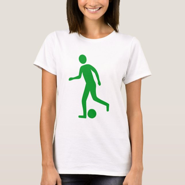 T-shirt Joueur de football - Vert d'herbe (Devant)