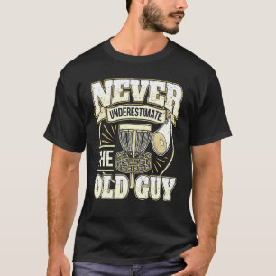 T-shirt Joueur de golf de Mens Disc Papa Grand-père jamais