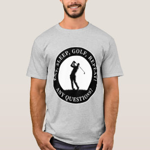 T-shirt Joueur de golf sportif Golfeur drôle disant noir b