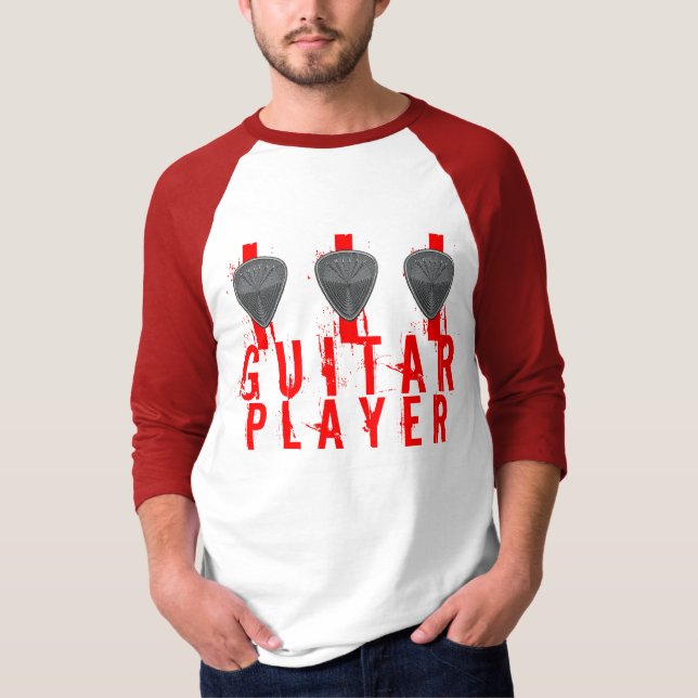 T-shirt Joueur de guitare 3 choix (Devant)