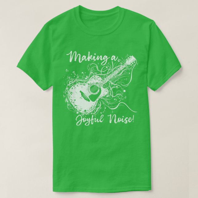 T-shirt Joueur de guitare faisant un bruit joyeux (Design devant)