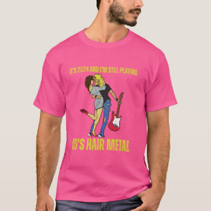 T-shirt Joueur de guitare heavy metal drôle groupe à cheve
