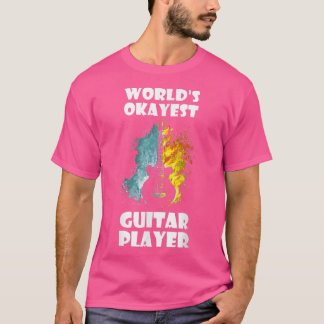 T-shirt Joueur de guitare le plus okayest du monde 3506