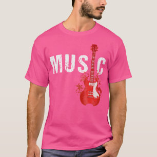 T-shirt Joueur de Guitare Musicien Guitariste Électro Acou
