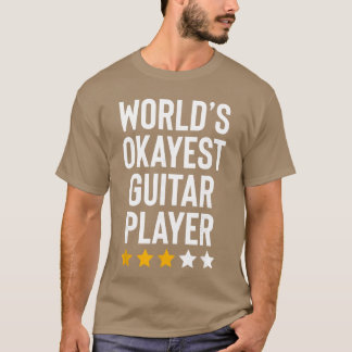 T-shirt Joueur de Guitare Okayest du Monde Amoureux de Mus