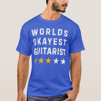 T-shirt Joueur de Guitare Okayest du Monde Amoureux de Mus