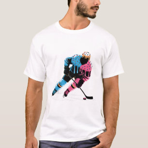 T-shirt Joueur de hockey crème glacée Drip Garçons Filles