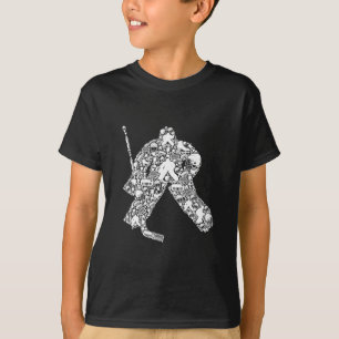 T-shirt Joueur de hockey de gardien de but Joueur de hocke
