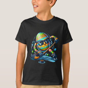 T-shirt Joueur de hockey de Pâques Œufs Œuf Lapin Lapins H