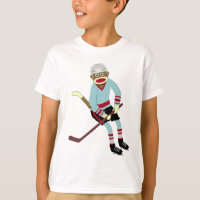 Joueur de hockey de singe de chaussette