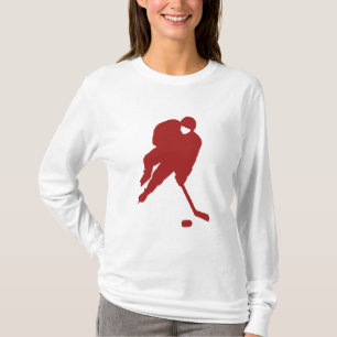 T-SHIRT JOUEUR DE HOCKEY ROUGE