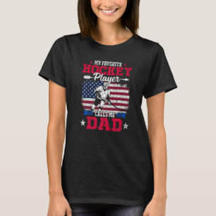 T-shirt Joueur de hockey sur gazon Drapeau Usa Rétro M'app