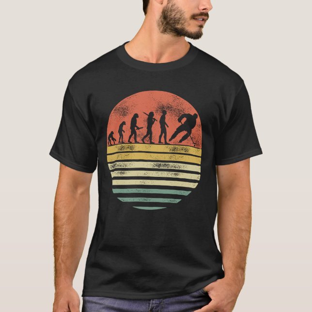 T-shirt Joueur de hockey sur glace amusant de l'évolution  (Devant)