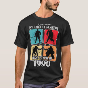T-shirt Joueur de hockey sur glace de 32 ans 1990 32e anni