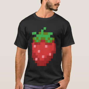T-shirt Joueur de jeu vidéo Pixel Strawberry
